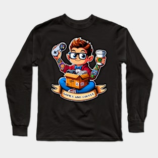 Games and coffee geek Long Sleeve T-Shirt